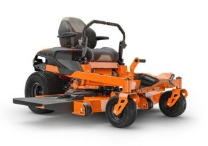 Ariens IKON 60" Zero Turn Mower featuring a 23 hp Kawasaki engine, 60-inch ENVY™ ELITE cutting deck, high-back seat with molded armrests, and foot-operated deck lift.