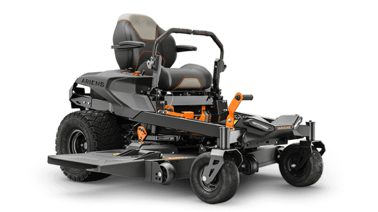 Ariens IKON Onyx 52-inch Kawasaki zero-turn mower with high-back seat, rubber isolators, aggressive rear tires, and premium cutting performance.
