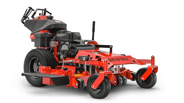 Gravely Pro-Walk 48 hydro drive walk-behind mower with commercial cutting deck and ergonomic controls designed for precise, professional lawn maintenance.