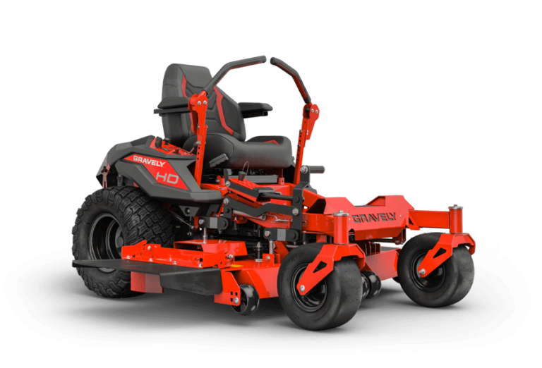 Gravely ZT HD 52-inch Kawasaki zero-turn mower with heavy-duty deck and high-back seat, designed for powerful, precise residential lawn cutting.