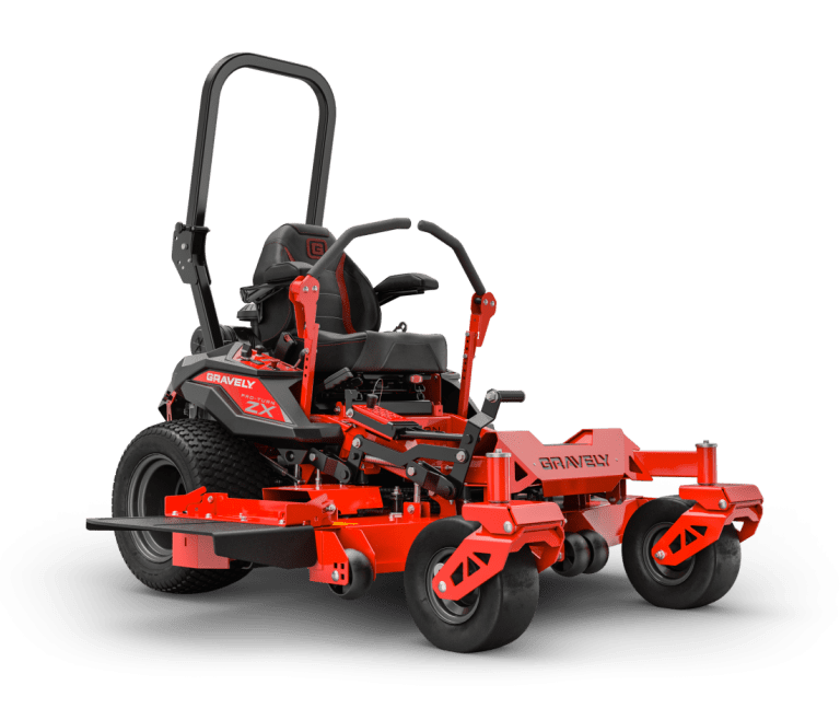 Gravely Pro-Turn ZX 48" Zero-Turn Mower, commercial-grade construction, durable frame, and precise cutting deck for professional-quality lawn care.