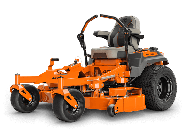 Ariens Apex 48-inch Kawasaki zero-turn mower with Envy™ Elite cutting deck, 23 hp engine, high-back padded seat, armrests, and foot-operated deck lift.