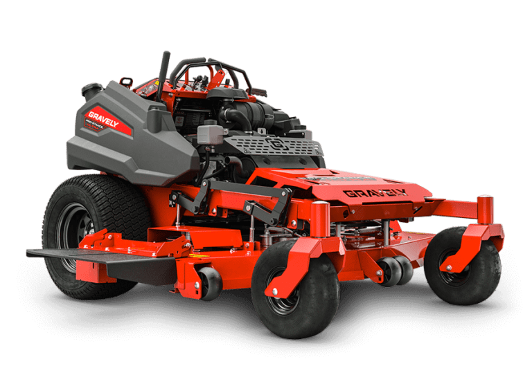 Gravely Pro‑Stance ULTRA 72-inch EFI stand-on mower with wide deck, sturdy frame, and ergonomic design for commercial-grade mowing performance.