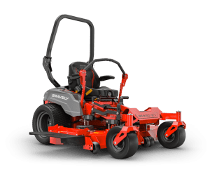 Gravely Pro-Turn EV 48-inch SD electric zero-turn mower with commercial deck, FusionCore battery system, and operator platform designed for quiet, all-day performance.