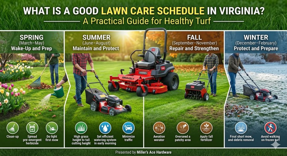 Good Lawn Care Schedule In Virginia