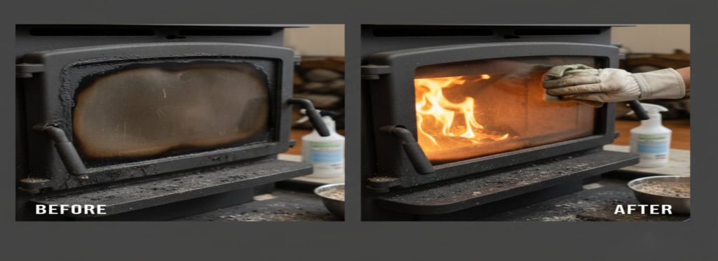 Get Your Fireplace Glass Clear Again with Ash